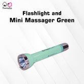 Kaamastra Green Vibe 2-in-1 flashlight and mini massager - compact and waterproof